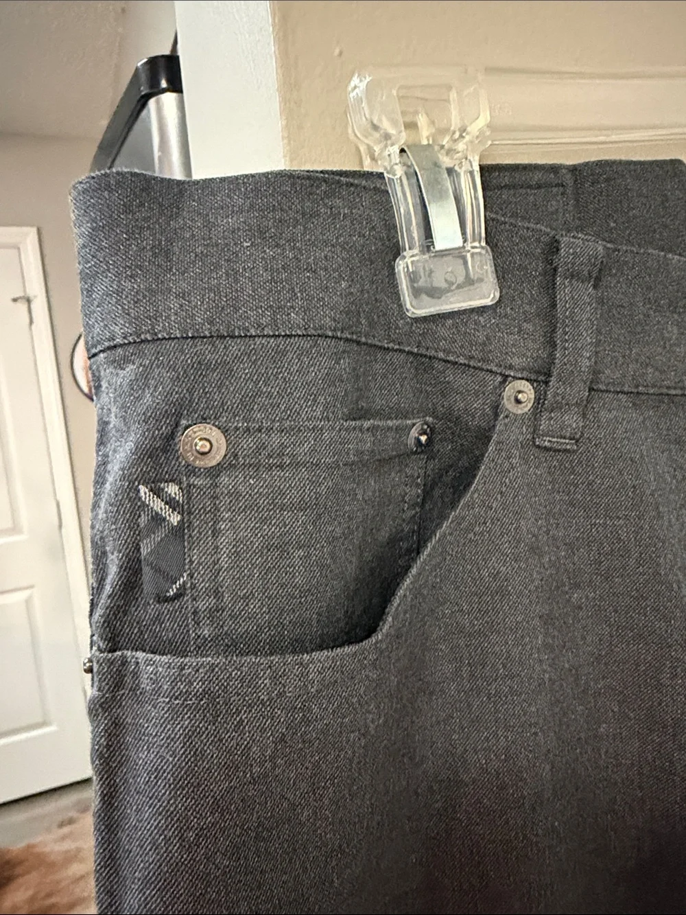 Vintage Burberry Black Label Men's Washed Black Denim Jeans 34/30